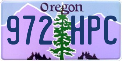OR license plate 972HPC