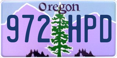 OR license plate 972HPD