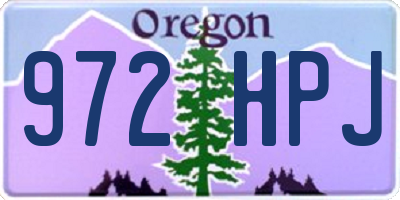 OR license plate 972HPJ