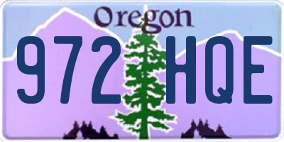 OR license plate 972HQE