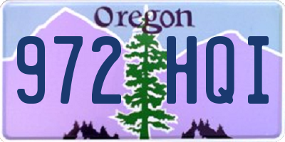 OR license plate 972HQI