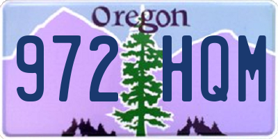 OR license plate 972HQM
