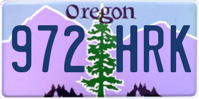 OR license plate 972HRK