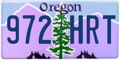 OR license plate 972HRT