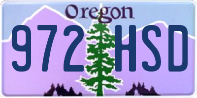 OR license plate 972HSD