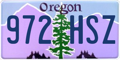 OR license plate 972HSZ