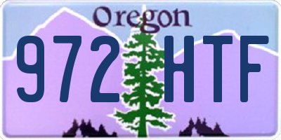 OR license plate 972HTF
