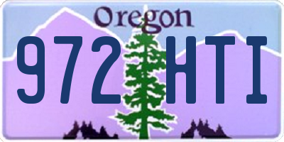 OR license plate 972HTI