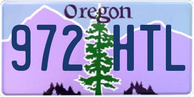 OR license plate 972HTL