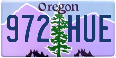 OR license plate 972HUE