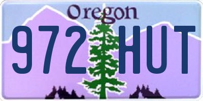 OR license plate 972HUT
