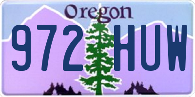 OR license plate 972HUW