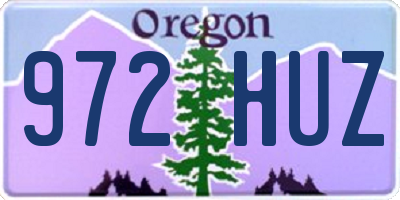 OR license plate 972HUZ