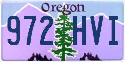 OR license plate 972HVI