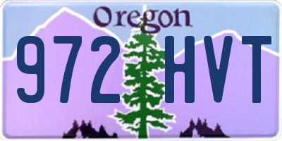 OR license plate 972HVT
