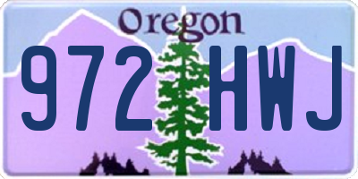 OR license plate 972HWJ