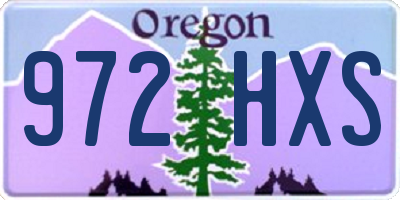 OR license plate 972HXS