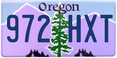 OR license plate 972HXT