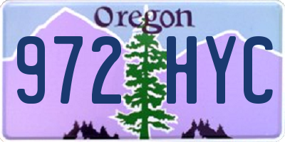 OR license plate 972HYC
