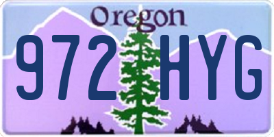 OR license plate 972HYG