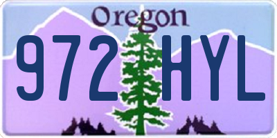 OR license plate 972HYL