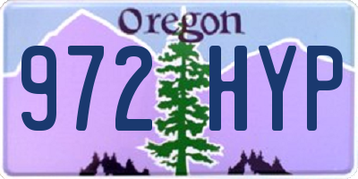 OR license plate 972HYP