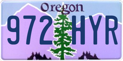 OR license plate 972HYR