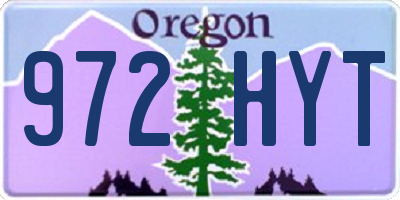 OR license plate 972HYT