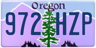 OR license plate 972HZP