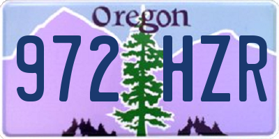 OR license plate 972HZR
