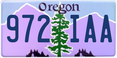 OR license plate 972IAA