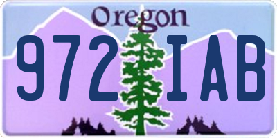 OR license plate 972IAB