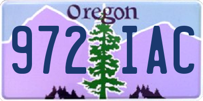 OR license plate 972IAC