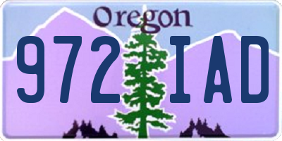 OR license plate 972IAD