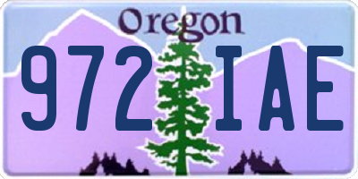 OR license plate 972IAE