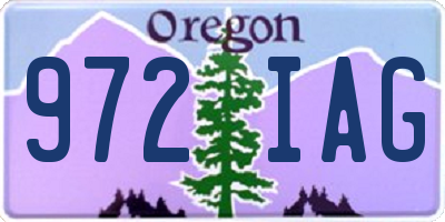 OR license plate 972IAG