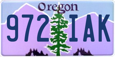 OR license plate 972IAK