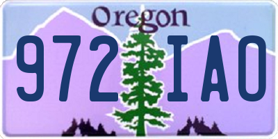 OR license plate 972IAO