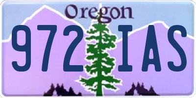 OR license plate 972IAS