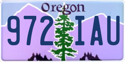 OR license plate 972IAU