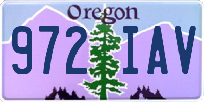OR license plate 972IAV