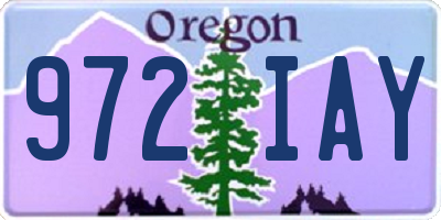 OR license plate 972IAY