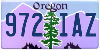 OR license plate 972IAZ