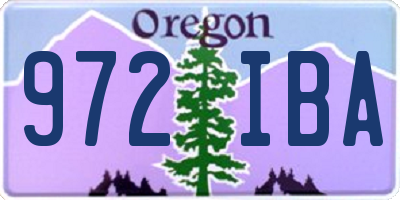 OR license plate 972IBA