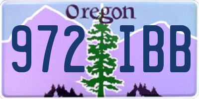 OR license plate 972IBB