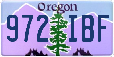 OR license plate 972IBF
