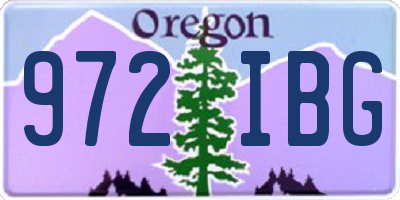 OR license plate 972IBG