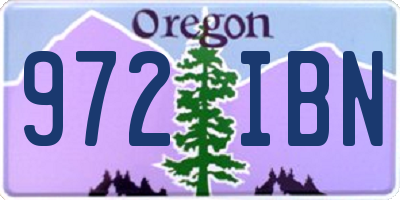 OR license plate 972IBN