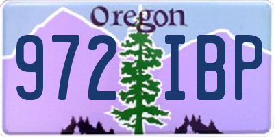 OR license plate 972IBP