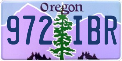 OR license plate 972IBR